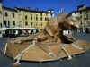 Lucca. Papierkunst auf dem Amphitheater-Platz