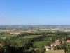 Der Balkon mit Sicht auf Weinreben und ganz weit das Meer, Bertinoro