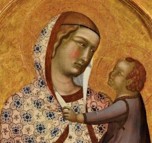 POLITTICO LORENZETTI POST Madonna con Bambino (part.)