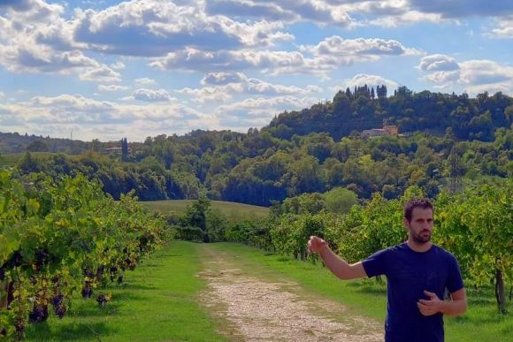 Geschmack in der Natur auf den Prosecco-Hügeln